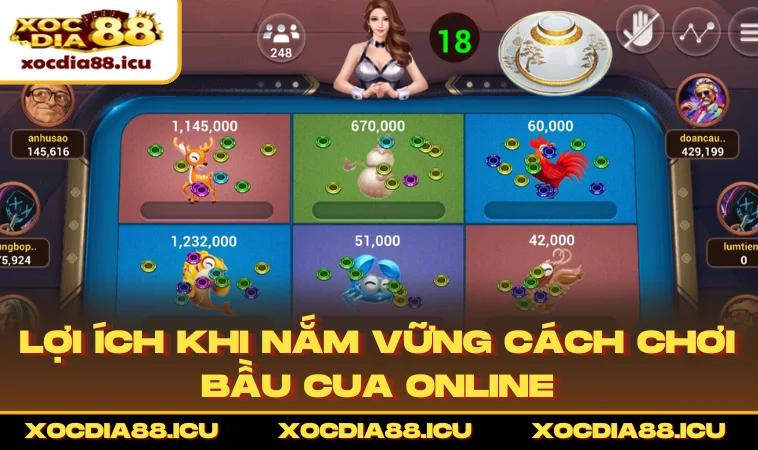 Lợi ích khi nắm vững cách chơi bầu cua online